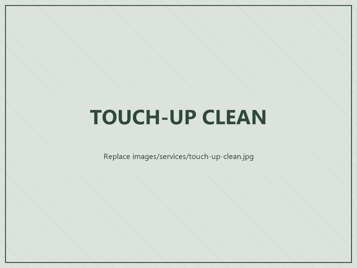 Touch-up clean: wiping fingerprints from glass before move-in